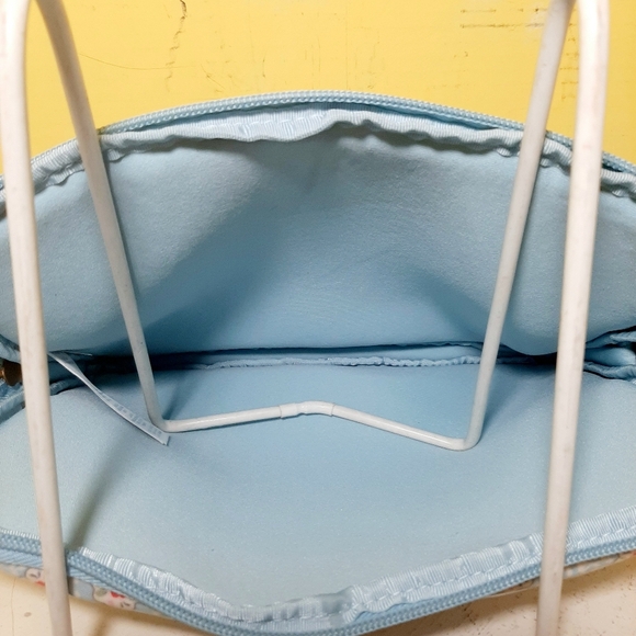 Cath Kidston Light Blue and Pink Floral Cosmetic Bag - Picture 3 of 3